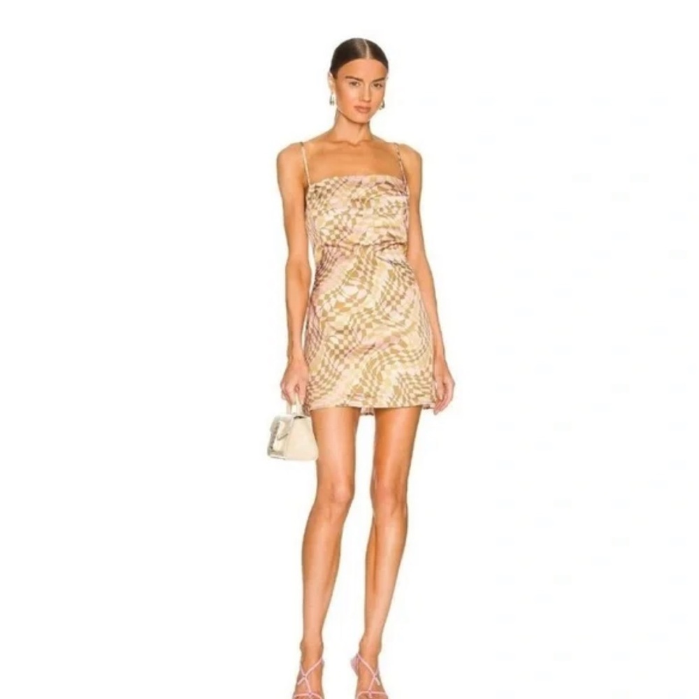 AFTER Doss Dress in Blush Checkerboard. Worn once.